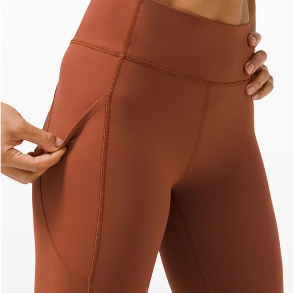 Lululemon Invigorate High-Rise Tight  Leggings 25" Womens 4 Dark Terracotta NWT - Picture 3 of 10